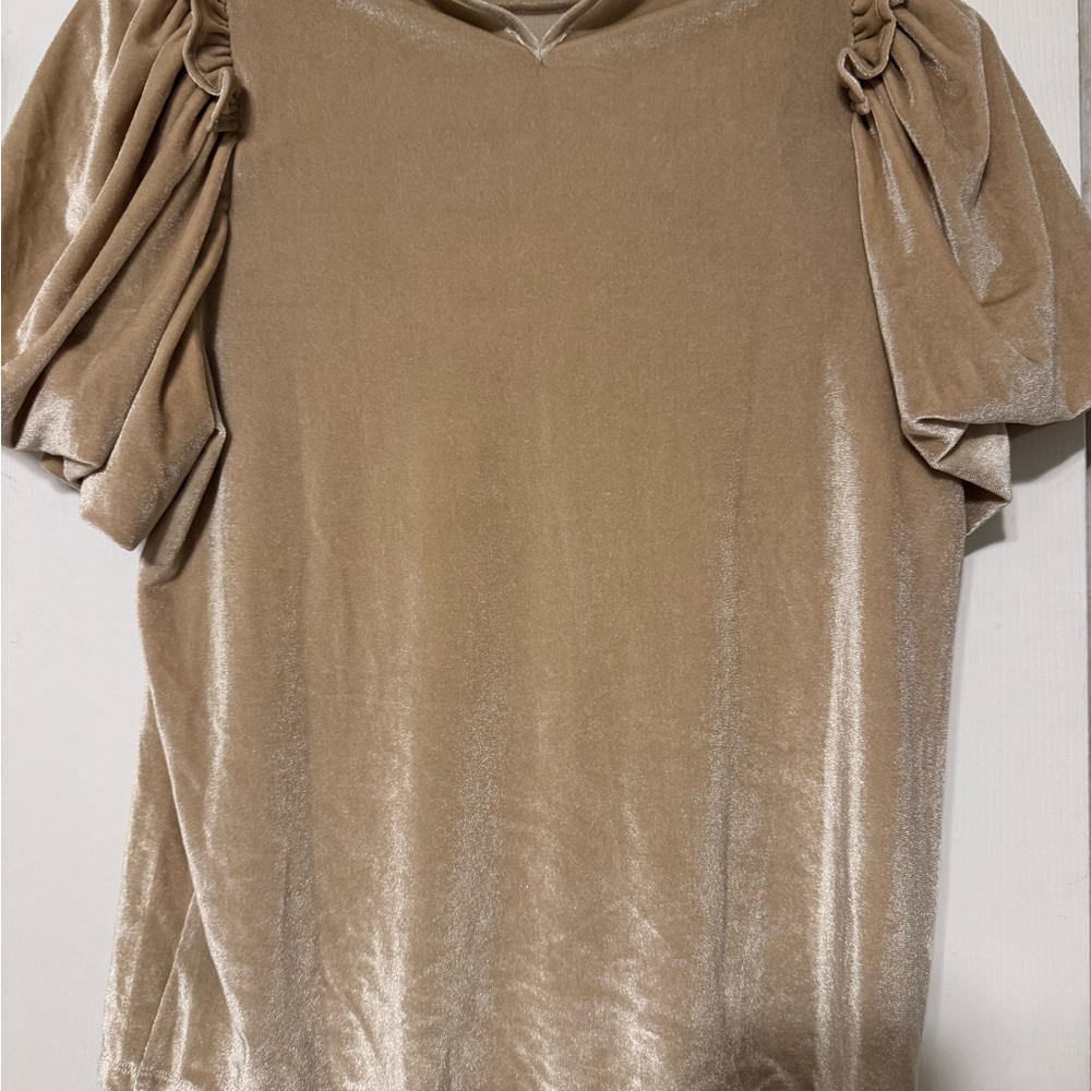 LA MIEL Shimmering Gold Blouse